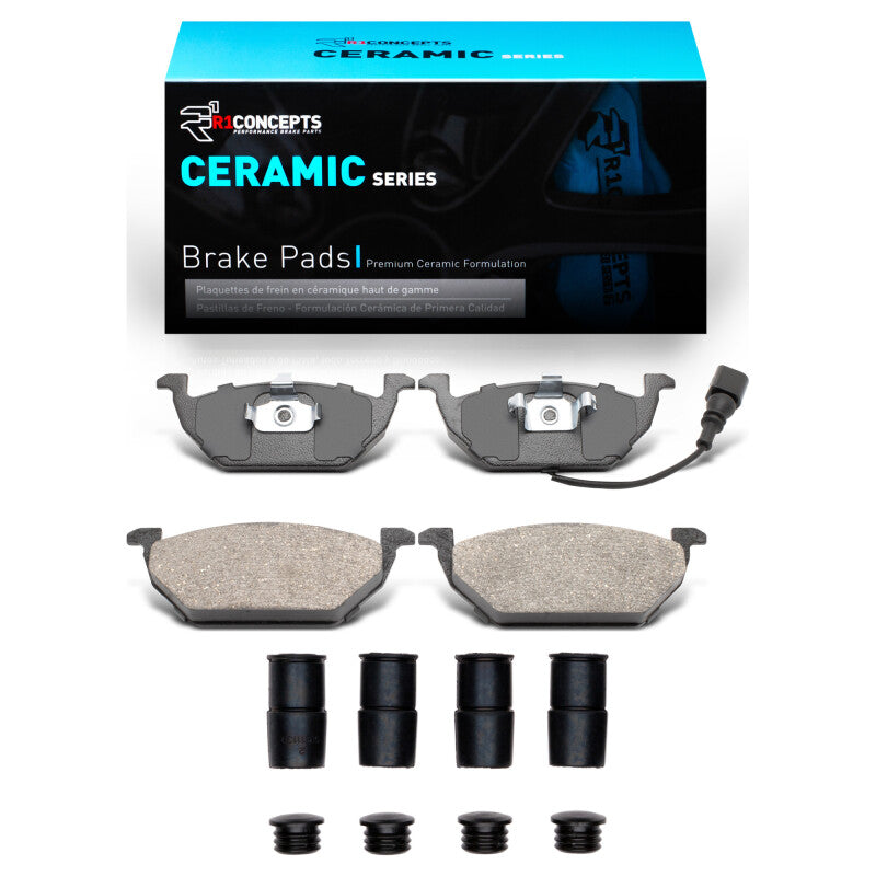 R1 Concepts R1 99-10 Volkswagen Jetta Wagon Front Ceramic Pads & Hardware Kit