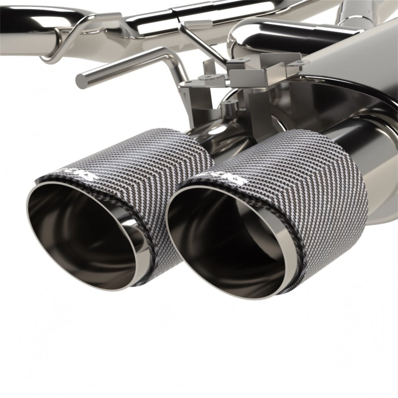 Kooks Headers Kooks 18-24 Ford Mustang GT 5.0 3in. Valved Touring Cat-Back Exhaust - Carbon Tips