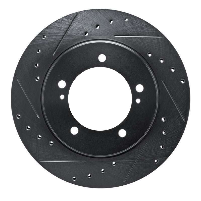 R1 Concepts R1 99-08 Chevrolet Tracker Front Left Drilled & Slotted Black Brake Rotor