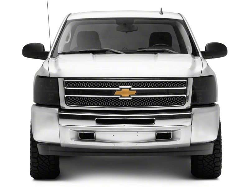 Raxiom 07-14 Chevrolet Silverado 1500 HD Axial OEM Rep Headlights- Chrome Housing- Smoked Lens