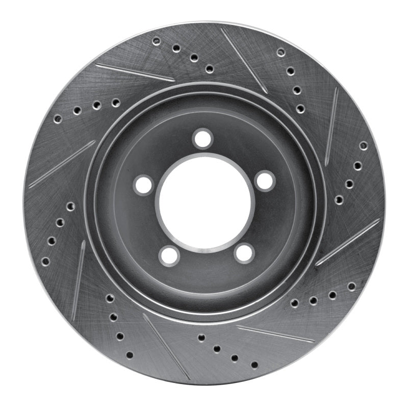 R1 Concepts R1 06-10 Ford Explorer Sport Trac Front Left Drilled & Slotted Silver Brake Rotor