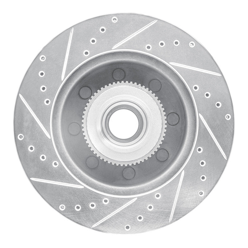 R1 Concepts R1 05-07 Ford F-250 2WD (Super Duty) Front Right Drilled & Slotted Silver Brake Rotor