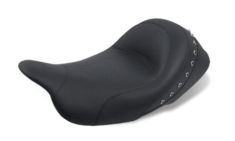 Mustang Motorcycle Mustang 08-21 Harley Electra Glide Std,Rd Glide,Rd King,Str Glide Solo Seat Blk Pearl Studs - Black