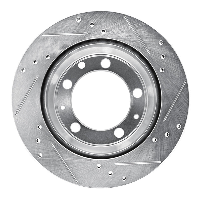 R1 Concepts R1 77-88 Porsche 928 Rear Left Drilled & Slotted Silver Brake Rotor