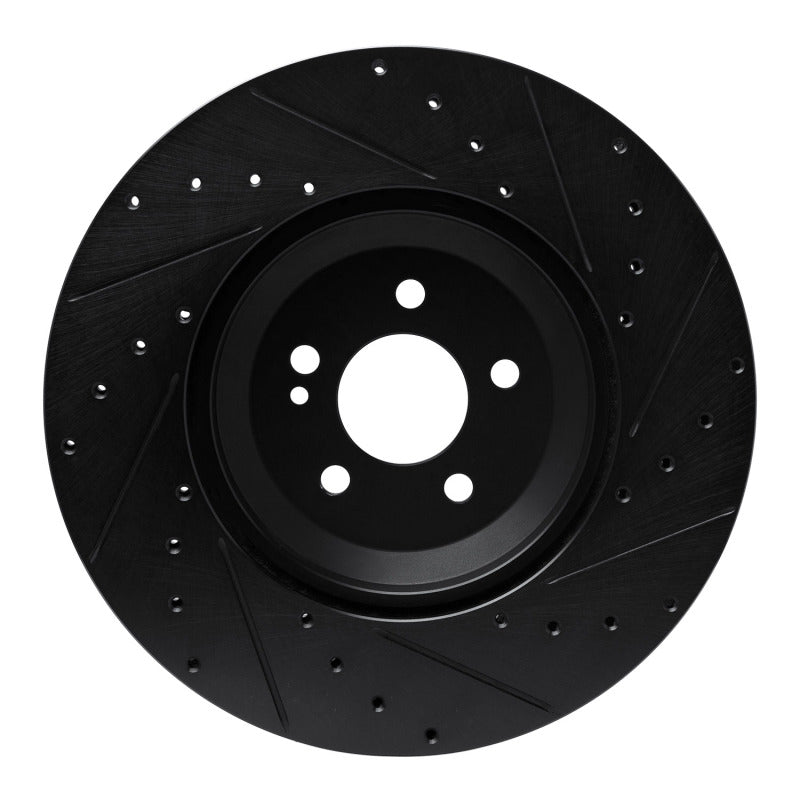 R1 Concepts R1 17-23 Mercedes-Benz E43 AMG Rear Left Drilled & Slotted Black Brake Rotor