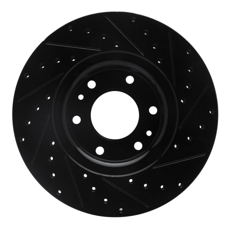R1 Concepts R1 02-09 Buick Rainier Front Left Drilled & Slotted Black Brake Rotor
