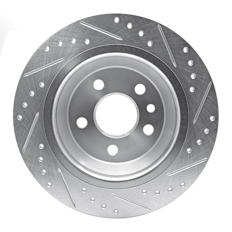 R1 Concepts R1 09-15 Ford Focus RS (Mexico) Rear Left Drilled & Slotted Silver Brake Rotor