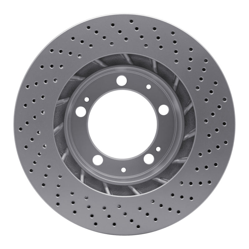 DFC 94-98 Porsche 911 Left Front Drilled GeoSPEC Coated Rotor