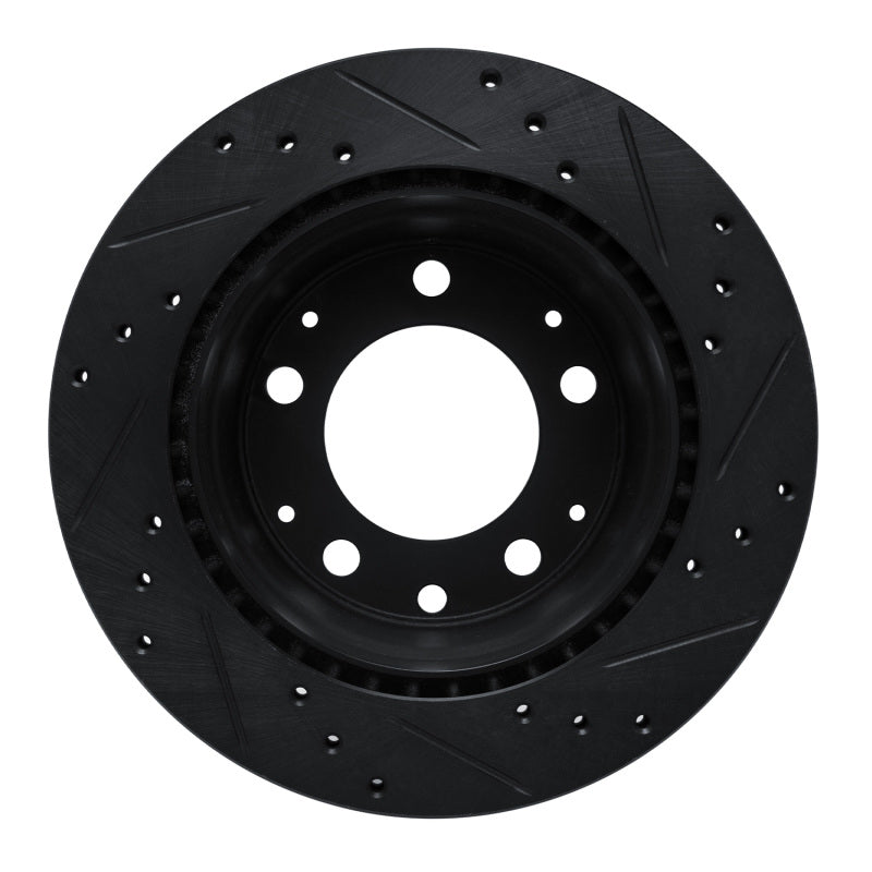 R1 Concepts R1 69-83 Porsche 911 Rear Left Drilled & Slotted Black Brake Rotor