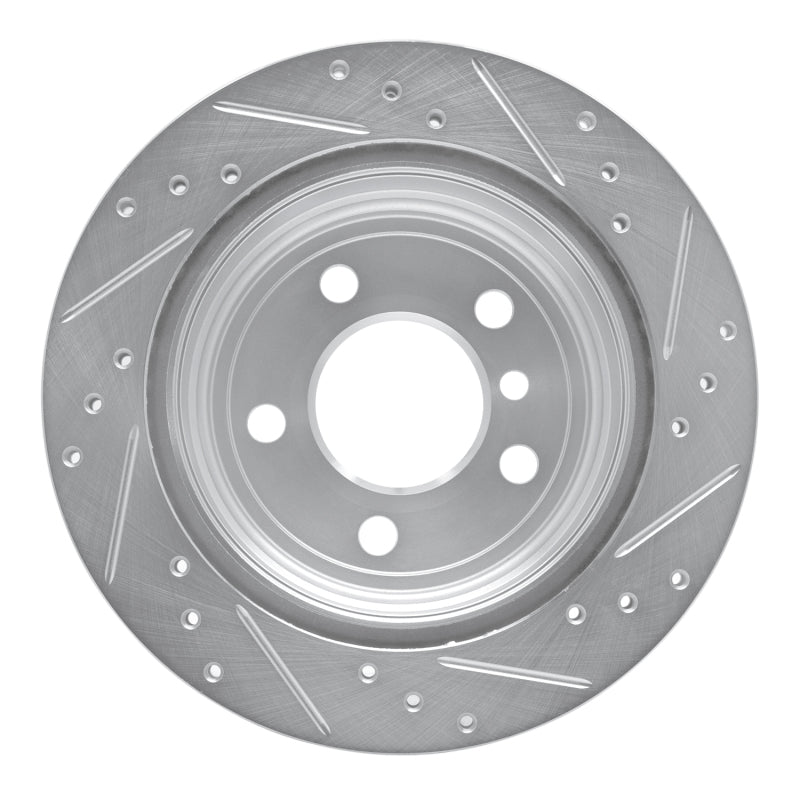 R1 Concepts R1 06-20 BMW 430I Gran Coupe Rear Left Drilled & Slotted Silver Brake Rotor
