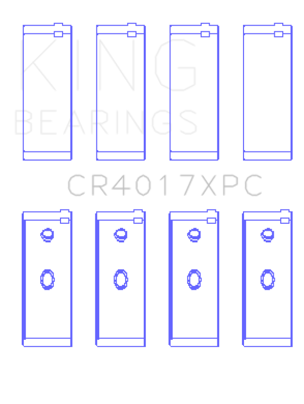King Engine Bearings Opel 1.8/2.0 X18/20Xe (Size +.026mm) Connecting Rod Bearing Set