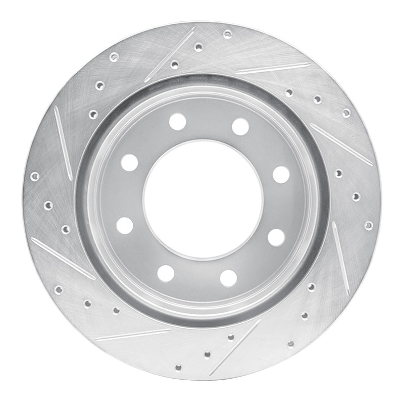 R1 Concepts R1 03-05 Chevrolet Suburban 2500 Rear Right Drilled & Slotted Silver Brake Rotor