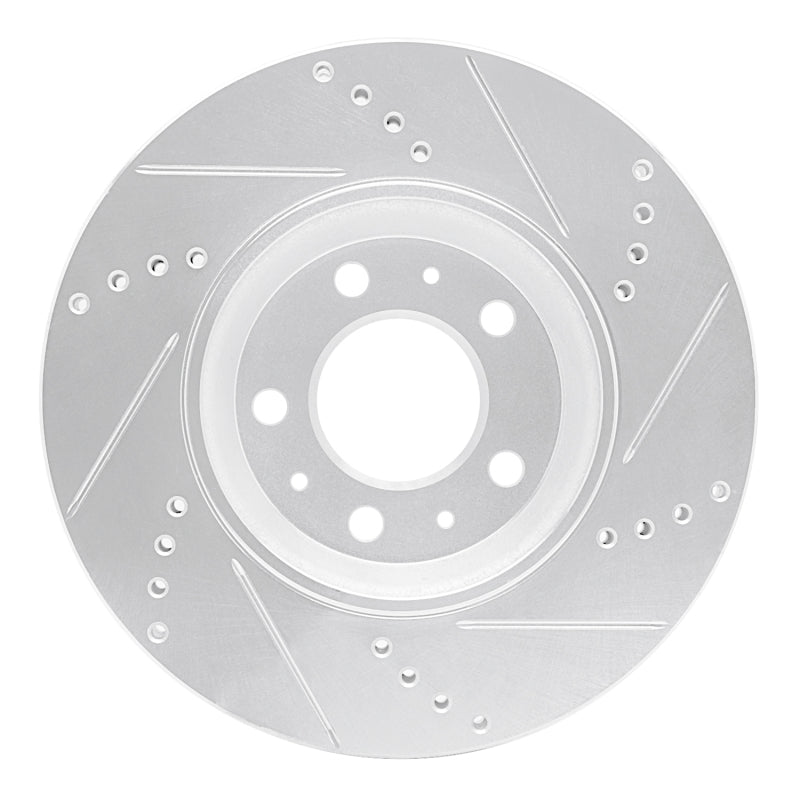 R1 Concepts R1 06-10 Pontiac SOLSTICE Front Left Drilled & Slotted Silver Brake Rotor