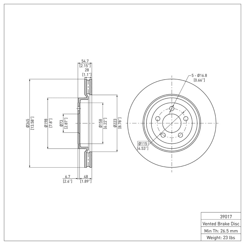 DFC 05-23 Chrysler 300 Front Brake Rotor