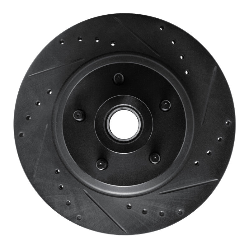 R1 Concepts R1 69-73 Chrysler 300 Front Right Drilled & Slotted Black Brake Rotor