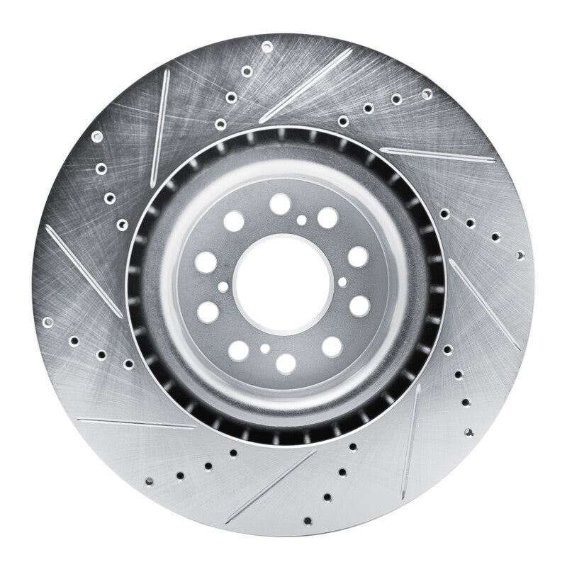 R1 Concepts R1 17-25 Acura Integra Front Right Drilled & Slotted Silver Brake Rotor