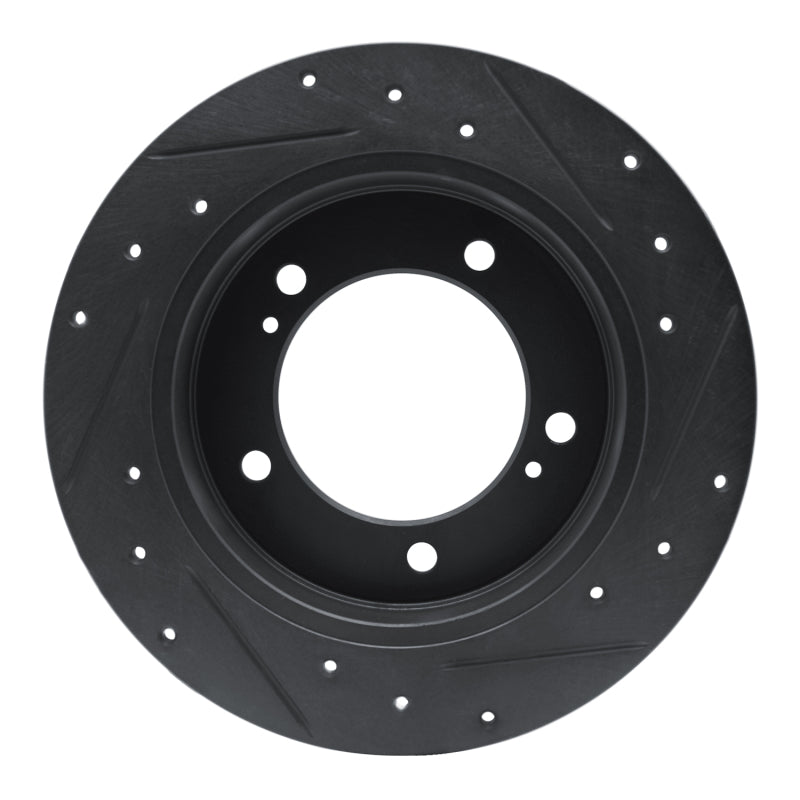 R1 Concepts R1 83-98 Chevrolet Tracker Front Left Drilled & Slotted Black Brake Rotor