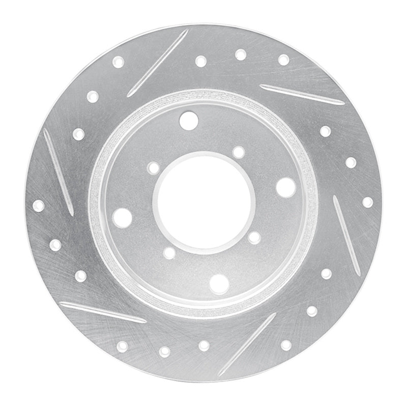 R1 Concepts R1 89-94 Suzuki SWIFT Rear Right Drilled & Slotted Silver Brake Rotor