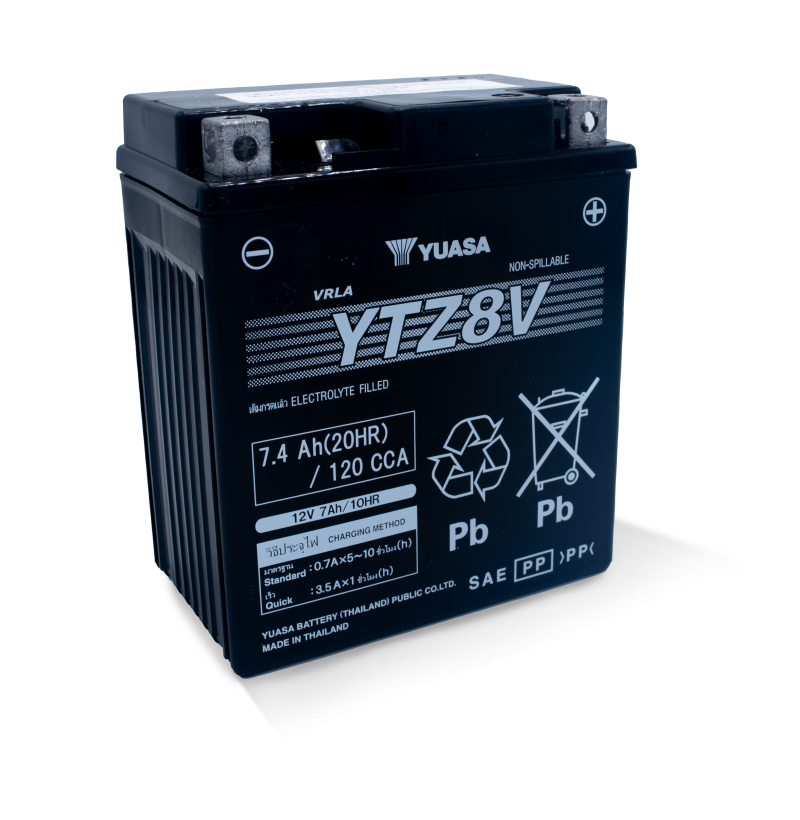 Yuasa Battery Yuasa YTZ8V Maintenance Free AGM 12-Volt Battery