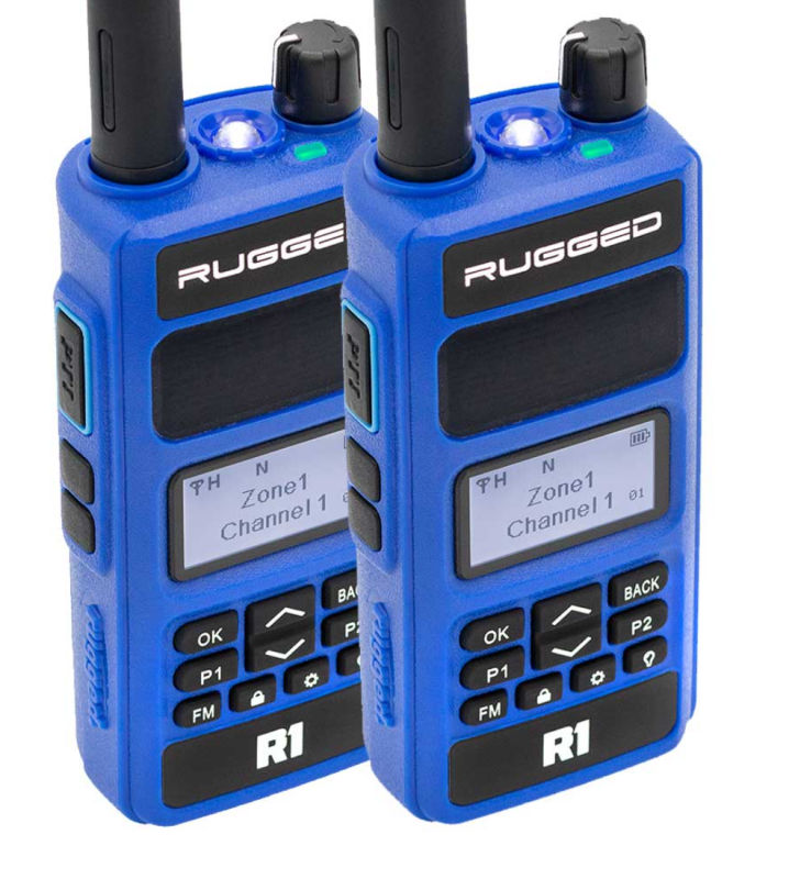 Rugged Radios 2 PACK - Rugged R1 - Business Band Two Way Handheld Radio - Digital and Analog