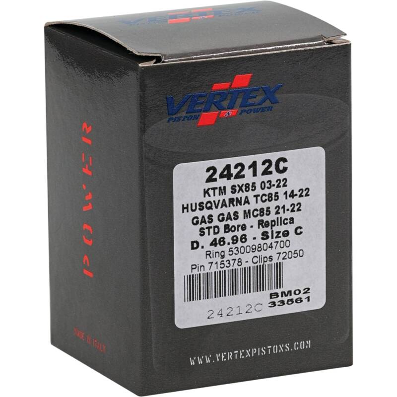 Vertex Pistons 03-24 85 SX/13-24 85 SX BW/13-14 85 SXS Cast Replica Piston Kit