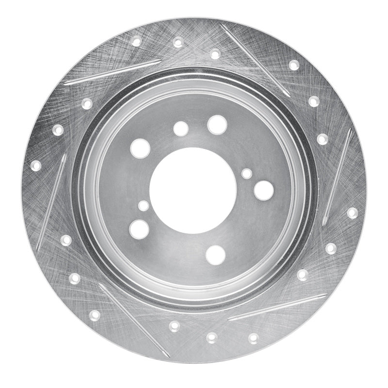 R1 Concepts R1 92-03 Lexus ES300 Rear Left Drilled & Slotted Silver Brake Rotor