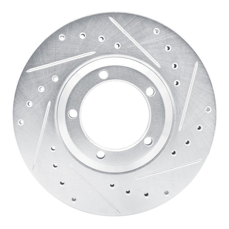 R1 Concepts R1 03-05 Dodge H100 (Mexico) Front Right Drilled & Slotted Silver Brake Rotor