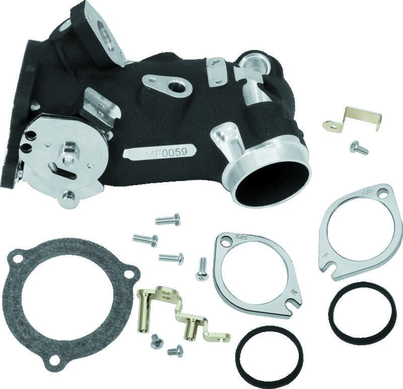 S&S Cycle 02-05 BT Size 410 Cable Operated Throttle Body Kit - Wrinkle Black
