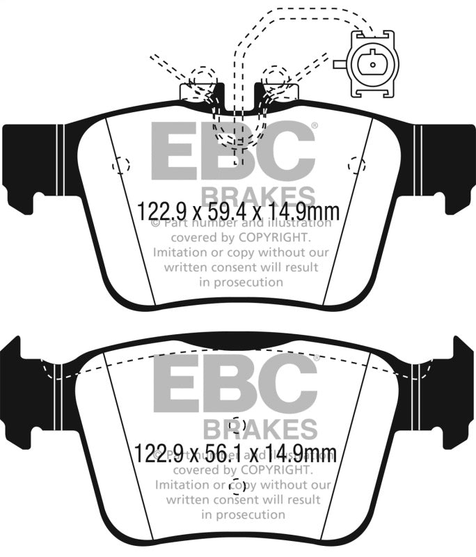 EBC 2017+ Alfa Romeo Guilia / 2018+ Alfa Romeo Stelvio Bluestuff Rear Brake Pads