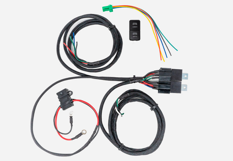 Cali Raised LED Cali Raised Wiring Harness For Dual Function Light Bar - Square Switch