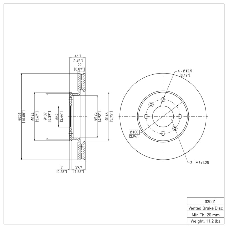 DFC 06-12 Dodge Attitude (Mexico) Front Brake Rotor
