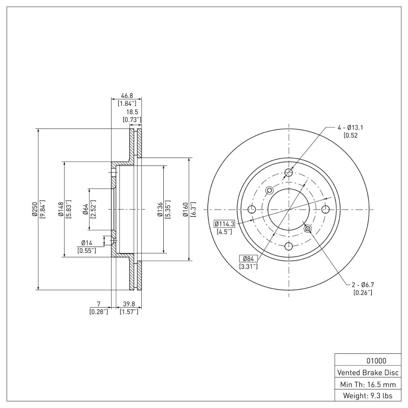 DFC 89-94 Suzuki Swift Front Brake Rotor