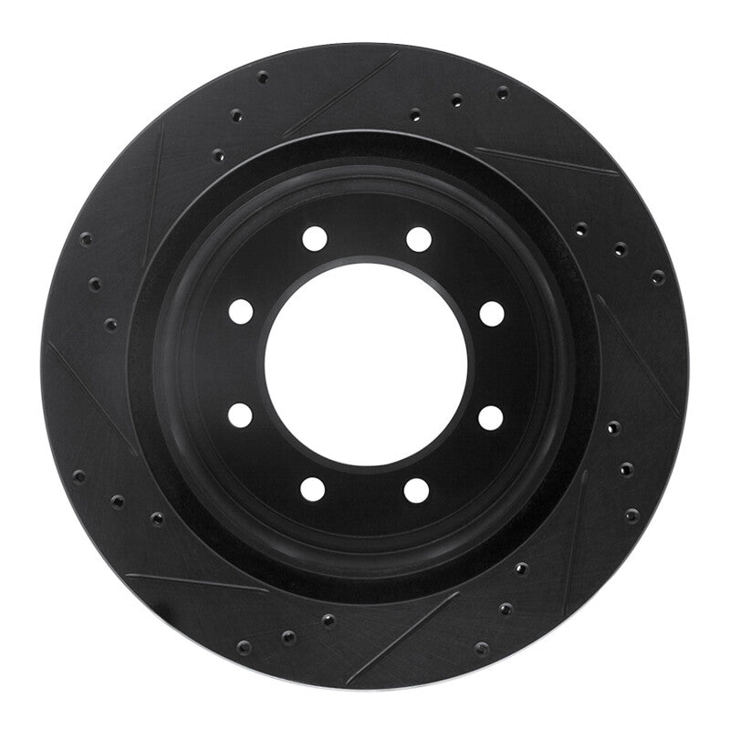 R1 Concepts R1 12-21 Nissan NV1500 Rear Right Drilled & Slotted Black Brake Rotor