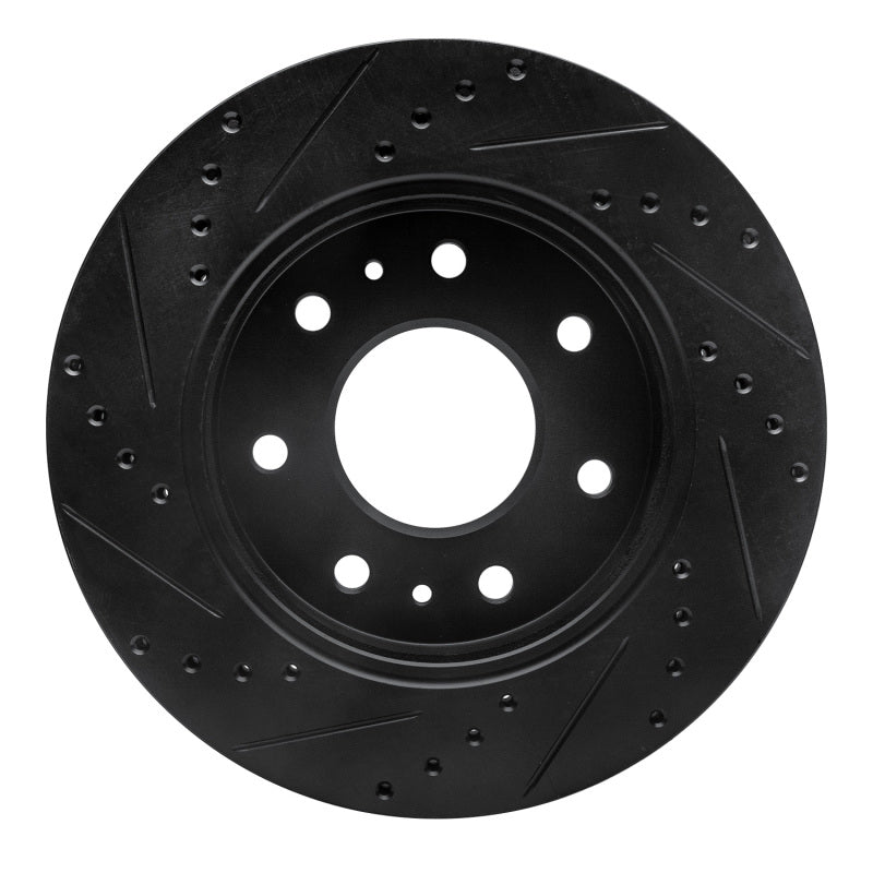 R1 Concepts R1 09-09 Ford F-150 RWD Front Right Drilled & Slotted Black Brake Rotor