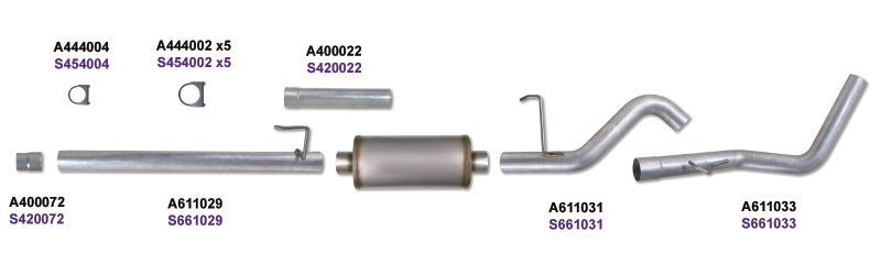 Diamond Eye Performance Diamond Eye KIT 3in Catback Single GAS AL FORD 5.4L F150 04-08