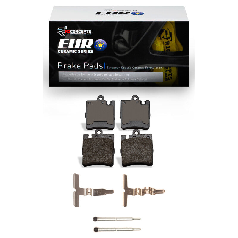 R1 Concepts R1 1996-2011 Mercedes-Benz C230 Rear R1 Euro Ceramic Pads & Hardware Kit