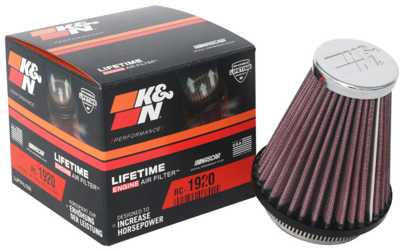 K&N Engineering K&N Universal Clamp-On Air Filter 2-1/8in Flange 3-1/2in Base 2in Top 4in Height