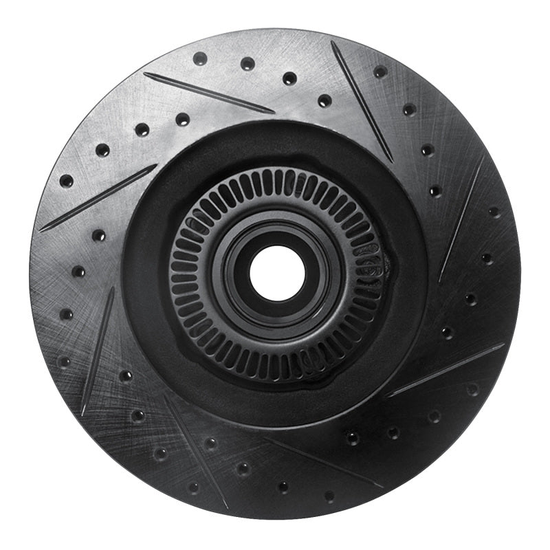 R1 Concepts R1 95-11 Ford Explorer Front Left Drilled & Slotted Black Brake Rotor