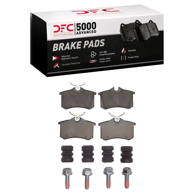 DFC 85-13 Audi A3 Rear 5000 Advanced Low Metallic Brake Pads and Hardware Kit