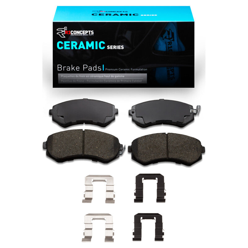 R1 Concepts R1 89-96 Nissan 240SX Front Ceramic Brake Pads & Hardware Kit
