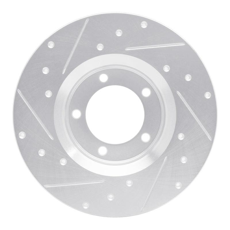 R1 Concepts R1 75-83 Toyota Pickup Front Right Drilled & Slotted Silver Brake Rotor