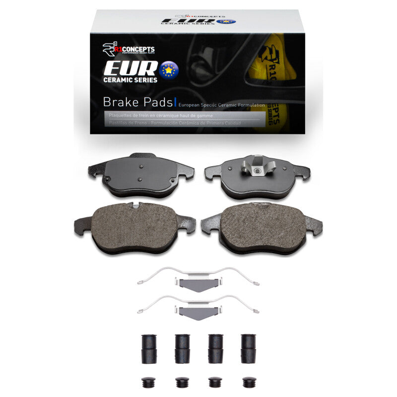 R1 Concepts R1 03-05 Saab 9-3 Front Euro Ceramic Pads & Hardware Kit