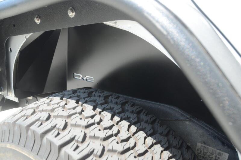 DV8 Offroad 07-18 Jeep Wrangler JK Rear Aluminum Inner Fender - Black