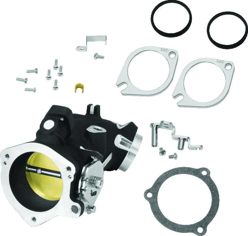 S&S Cycle 2006+ BT Size Code 405 Throttle Body Kit - Wrinkle Black
