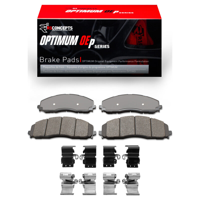 R1 Concepts R1 2023-2025 Ford F-350 Super Duty 2WD Front R1 Optimum OE Pads & Hardware Kit