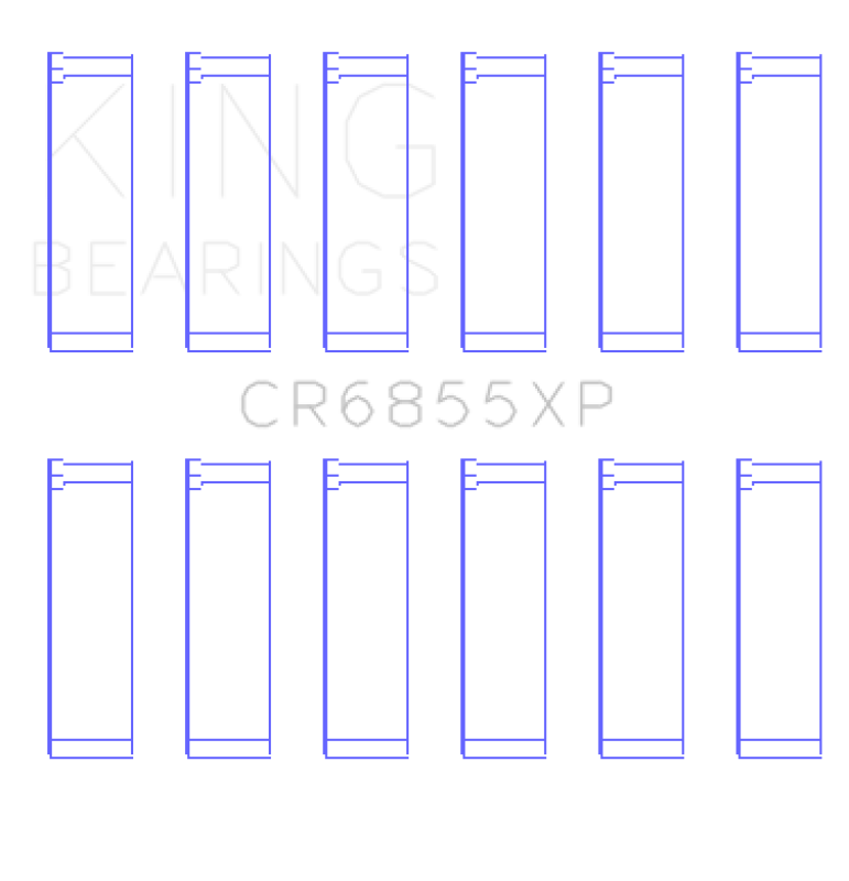 King Engine Bearings Porsche 911/914 2.0L/2.2L (Size .026) Connecting Rod Bearings (Set of 6)