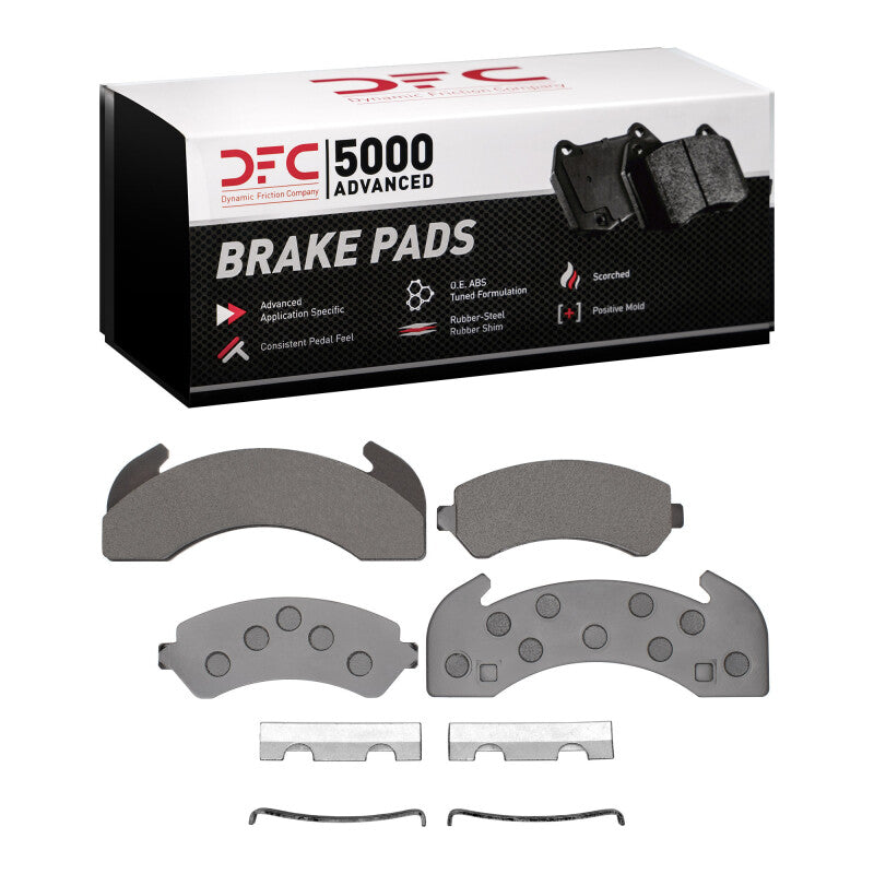 DFC 83-12 Blue Bird TC1000 Rear 5000 Advanced Semi Metallic Brake Pads and Hardware Kit