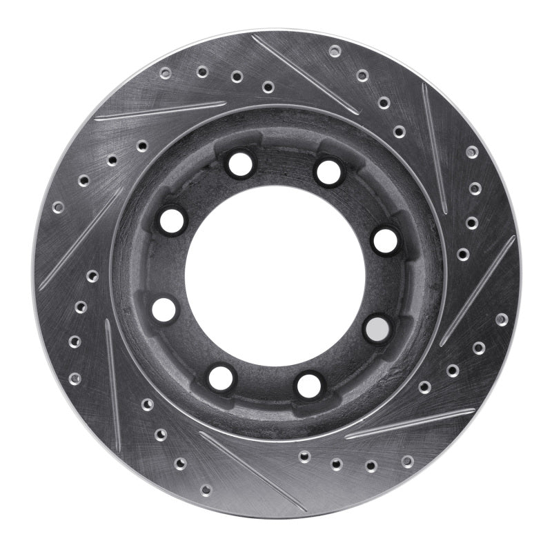 R1 Concepts R1 76-79 Ford F-250 4WD (Excl Super Duty) Front Left Drilled & Slotted Silver Brake Rotor