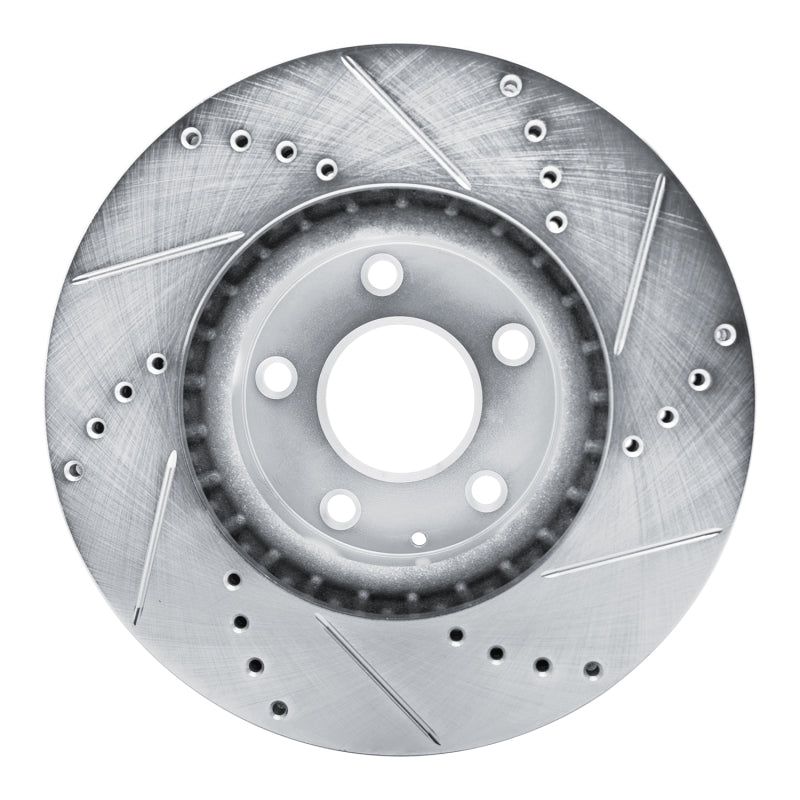 R1 Concepts R1 13-19 Mazda 6 Front Left Drilled & Slotted Silver Brake Rotor