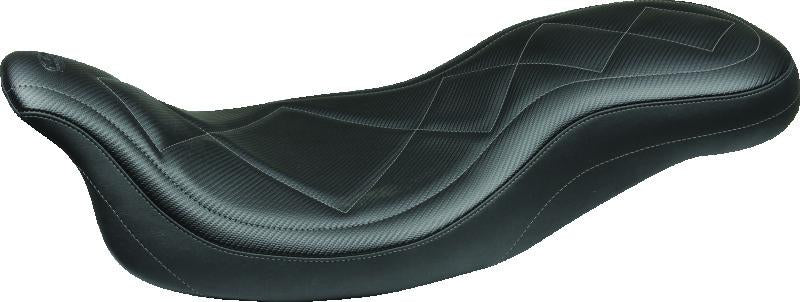 Mustang Motorcycle Mustang 06-21 Kawasaki Vulcan 900 Classic, Custom Standard Touring 1PC Seat w/Studs - Black